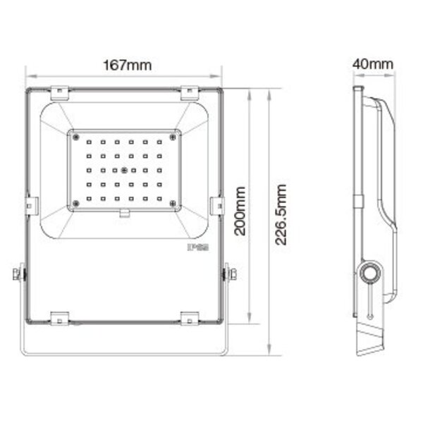 Milight / MiBoxer 30 Watt RGB+CCT LED Floodlight Warm Wit + Koud Wit