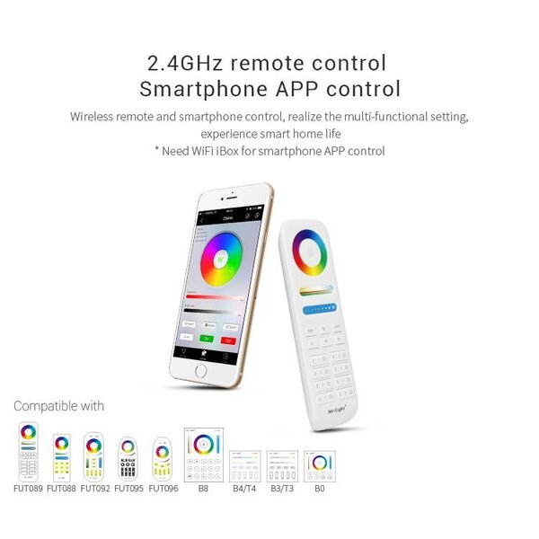 Milight / MiBoxer 15 Watt 230 Volt RGB + Warm Wit + Koud Wit Tuinlamp