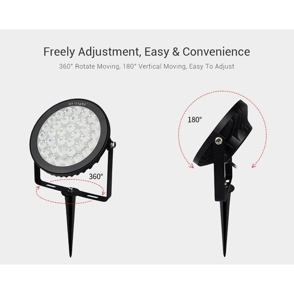 Milight / MiBoxer 15 Watt 230 Volt RGB + Warm Wit + Koud Wit Tuinlamp