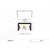 Topmet Aluminium opbouw profiel SLIM voor 8mm strips 1 meter Slim8
