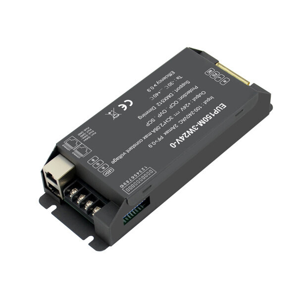 Euchips DMX Driver 24V 150W 3 kanaals voor RGB ledstrips