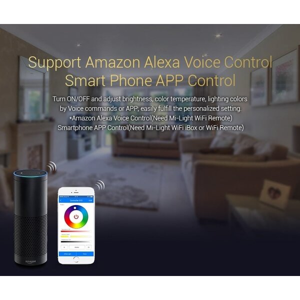 Milight / MiBoxer 9 Watt RGB + Warm Wit + Koud Wit CCT Downlight Dual White