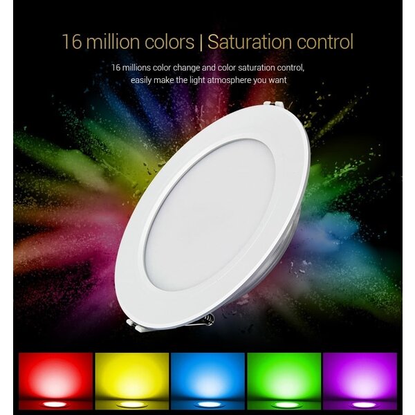 Milight / MiBoxer 9 Watt RGB + Warm Wit + Koud Wit CCT Downlight Dual White