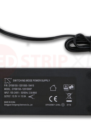 LEDstrip voedingsadapter 12V - 10A – 120 Watt
