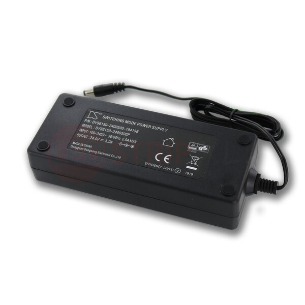 DYS LEDstrip voedingsadapter 24V - 5A – 120 Watt - TÜV keurmerk - Efficiëntielevel 5