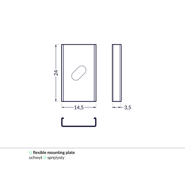 Topmet Bevestigingsklem voor 10mm Profielen U Flexible