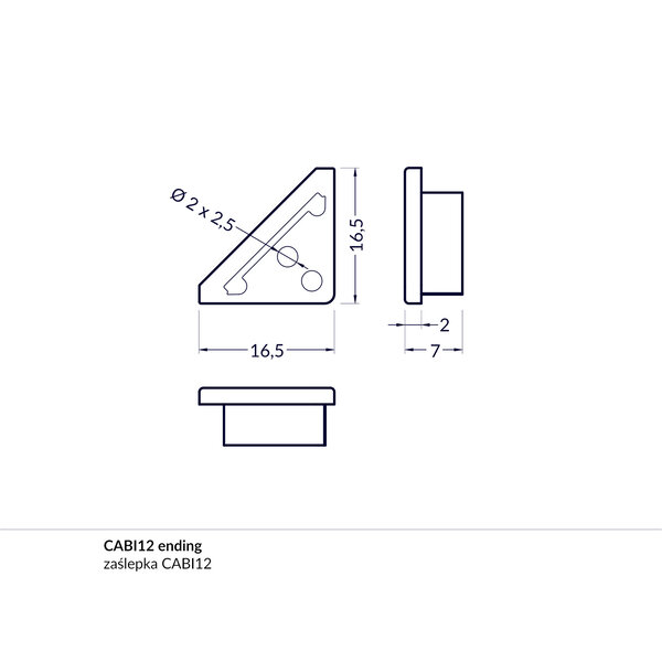 Topmet Cabi12 Einddop Zilver