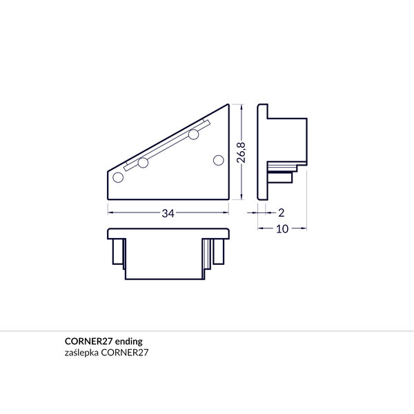 Topmet Corner27 Einddop Wit