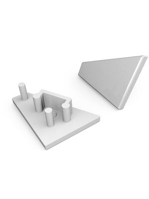 Corner10 Einddop Zilver