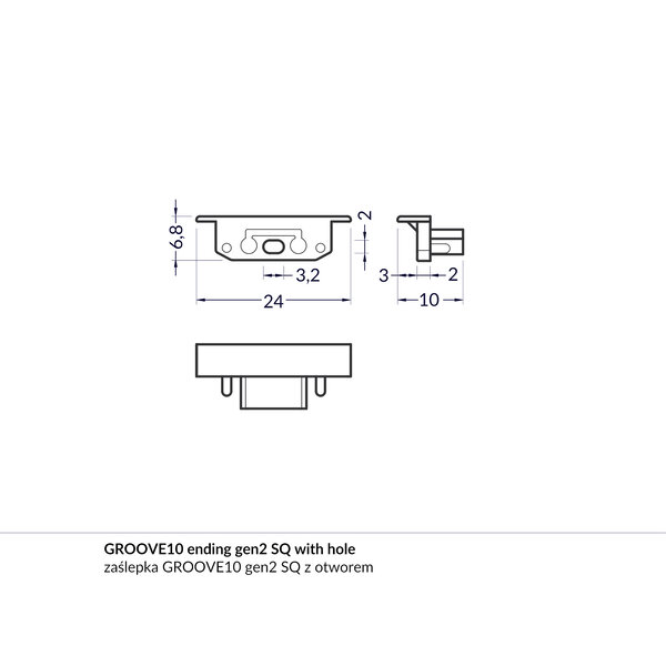 Topmet Groove10 Einddop Zwart