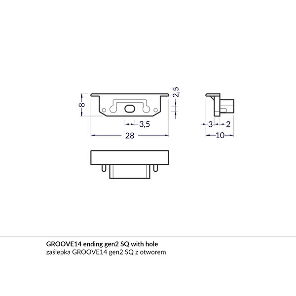 Topmet Groove14 Einddop Zwart
