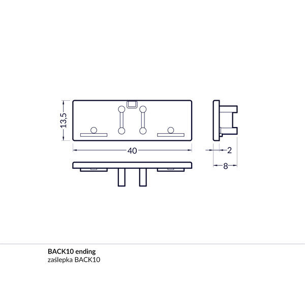 Topmet Back10 Einddop Zilver
