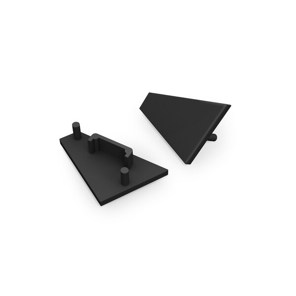 Topmet Einddoppen set Zwart 2x