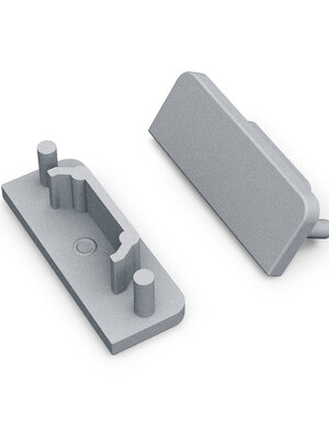 Einddoppen set Zilver 2x