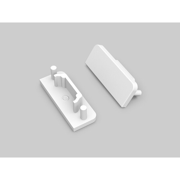 Topmet Einddoppen set Wit 2x