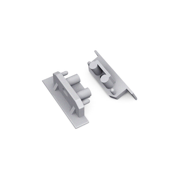 Topmet Einddoppen set Zilver 2x