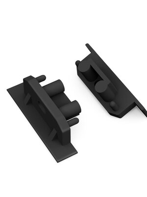 Einddoppen set Zwart 2x