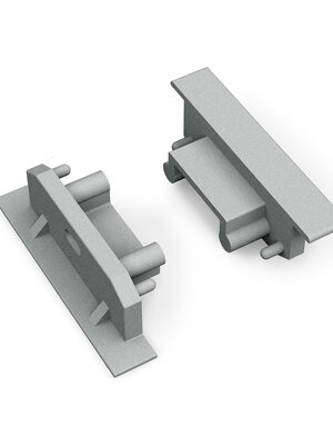 Einddoppen set Zilver 2x