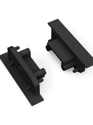 Einddoppen set Zwart 2x