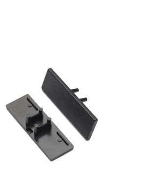 Einddoppen set Zwart 2x