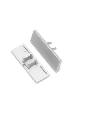 Einddoppen set Zilver 2x