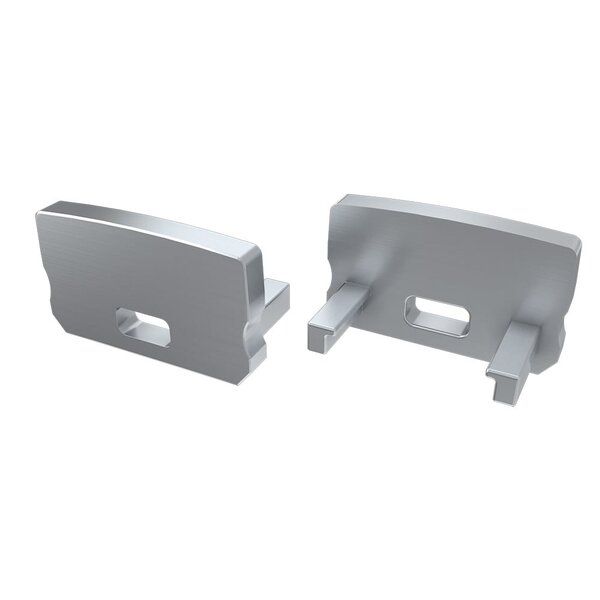 Lumines D profiel Einddop Grijs Hoog