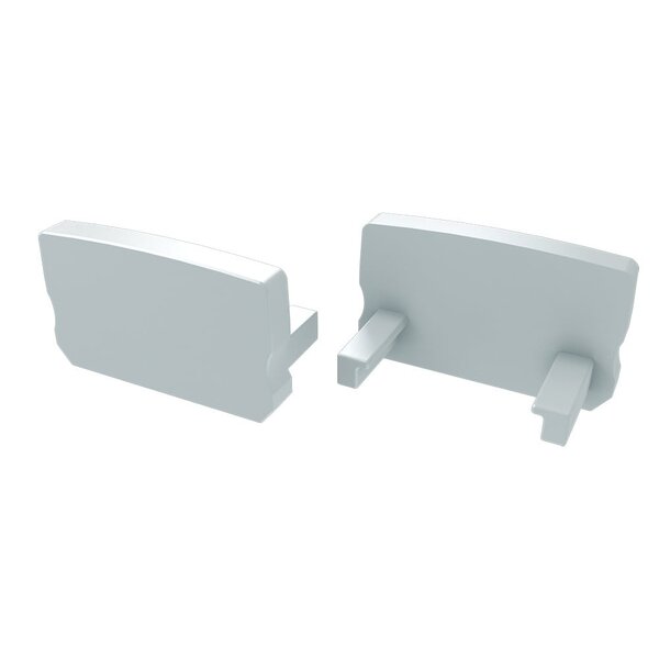 Lumines D profiel Einddop Wit Hoog