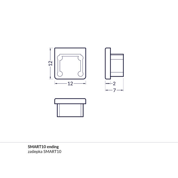 Topmet Smart10 Einddop zilver