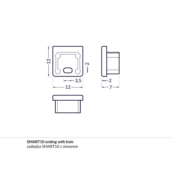 Topmet Smart10 Einddop zilver