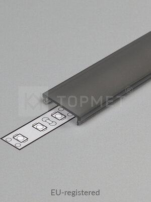 Zwarte Click-Cover 2m voor 14mm TOPMET profielen