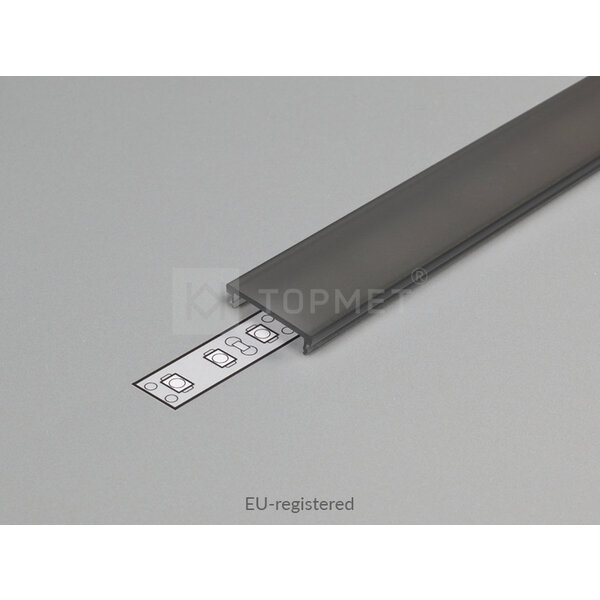 Topmet Zwarte Click-Cover 1m voor 14mm TOPMET profielen