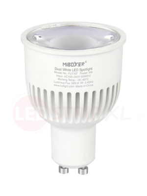 Dual White LED spot 6W GU10 met diffuse lens