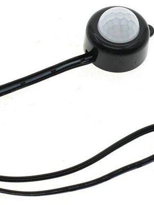 Micro PIR Sensor Tijd instelbaar Zwart met Aansluitingen