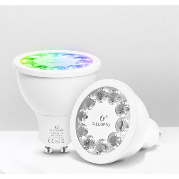 Gledopto Zigbee PRO Color and White 4 Watt GU10 Spot 25° lens