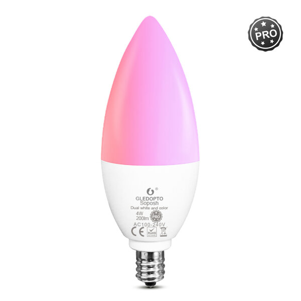 Gledopto Zigbee PRO Color and White 4 Watt E14 Kaars Lamp