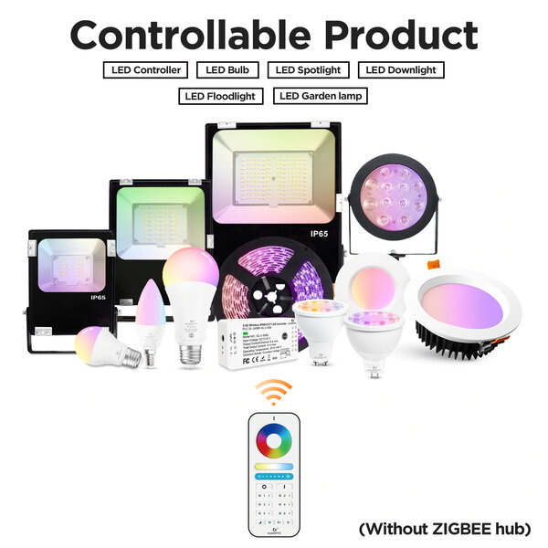 Gledopto RF Color and White Afstandsbediening voor Zigbee Lampen en LED Strip Controllers