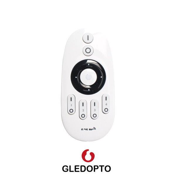 Gledopto RF Afstandsbediening 4 zone voor Dual White en Single Color Controllers