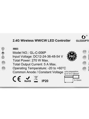 Zigbee PRO Dual White LED Strip Controller 12 ~ 54 Volt