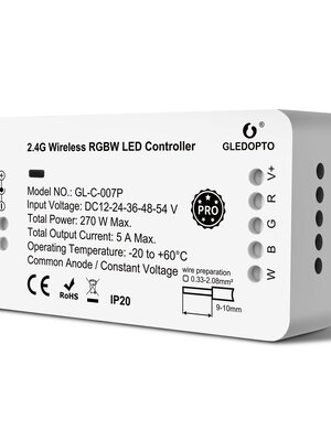 Zigbee PRO RGBW LED Strip Controller 12 ~ 54 Volt