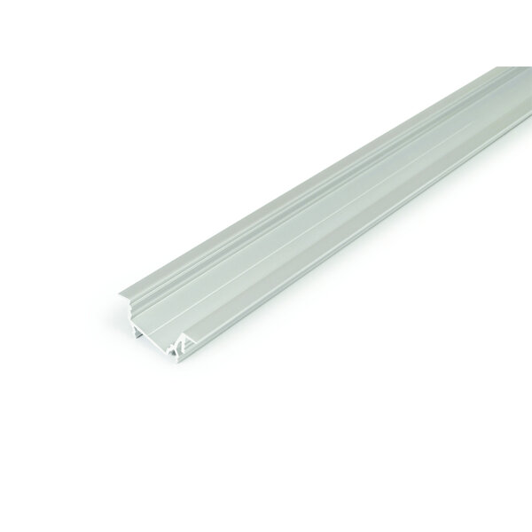Topmet 14mm Aluminium Inbouw Hoek Profiel 1 meter Zilver Geanodiseerd DIAGONAL14