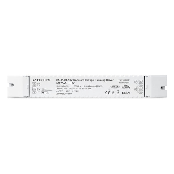 Euchips Dali en 1-10v LED Driver 75 watt 12 volt