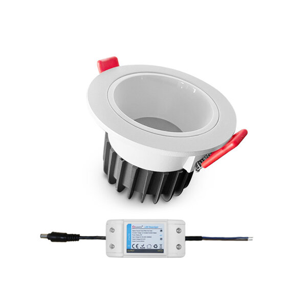 Gledopto Zigbee PRO RGB+CCT Anti-Glare IP54 12W LED Downlight