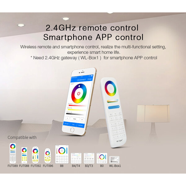 Milight / MiBoxer 18 Watt RGB+CCT LED Downlight FUT065