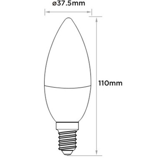 Milight / MiBoxer 4 Watt E14 RGB+CCT Kaarslamp FUT108
