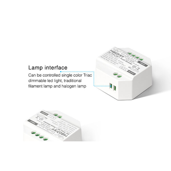 Milight / MiBoxer TRIAC Inbouw ELV LED RF 2.4Ghz AC 230v Dimmer met PushDim