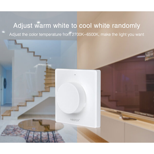 Milight / MiBoxer 2.4Ghz Draadloos Wandpaneel Voor Zone Controllers, Lampen en TRIAC Controllers