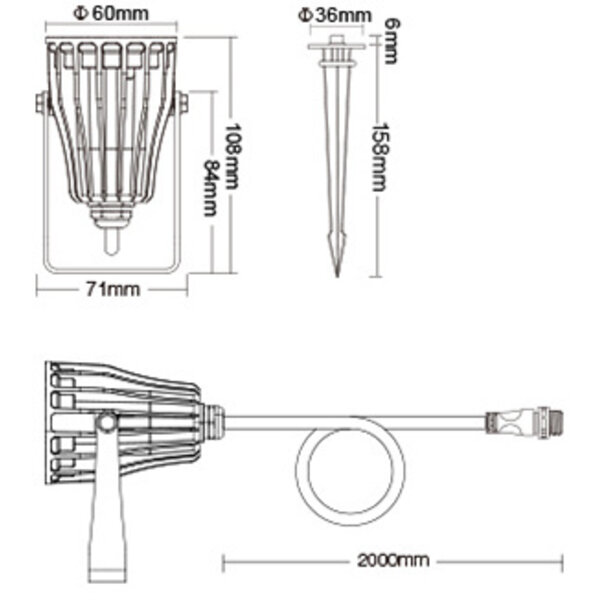 Milight / MiBoxer 6 Watt 24 Volt RGB+CCT Tuinspot FUTC08