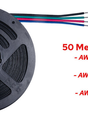 50 Meter Stroomdraad 4 Aderig RGB