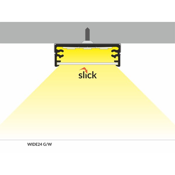 Topmet Opbouw Profiel 1 Meter voor 3 ledstrips WIDE24