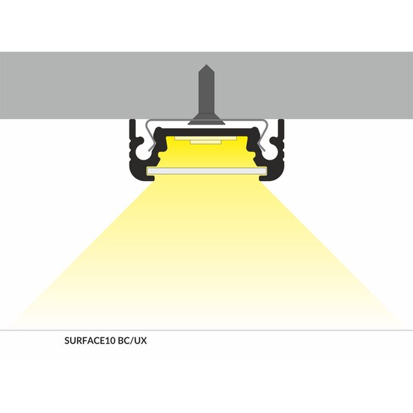 Topmet Opbouw Profiel 1 Meter 10mm SURFACE10
